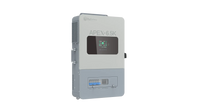 A gray and white BigBattery APEX 6.5K battery inverter featuring a digital display and control panel, mounted against a plain light background—its sleek design echoes modern interfaces styled with popular font families such as IBM Plex Sans or customized via CSS variables.
