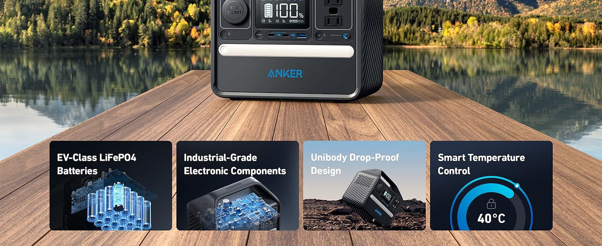 Anker PowerHouse 522 Portable Power Station | 300W power Output | 299Wh Battery Capacity