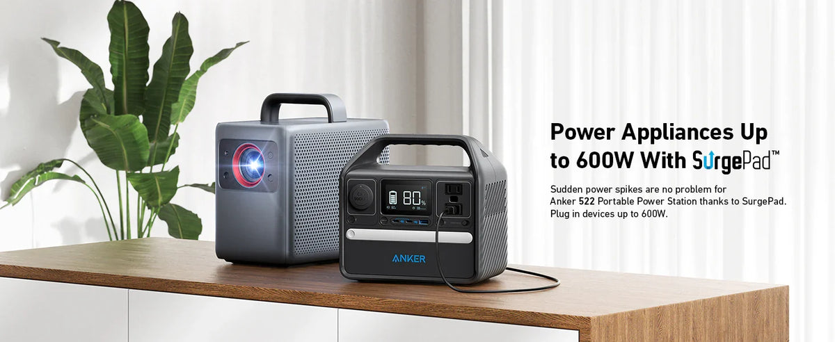 Anker PowerHouse 522 Portable Power Station | 300W power Output | 299Wh Battery Capacity