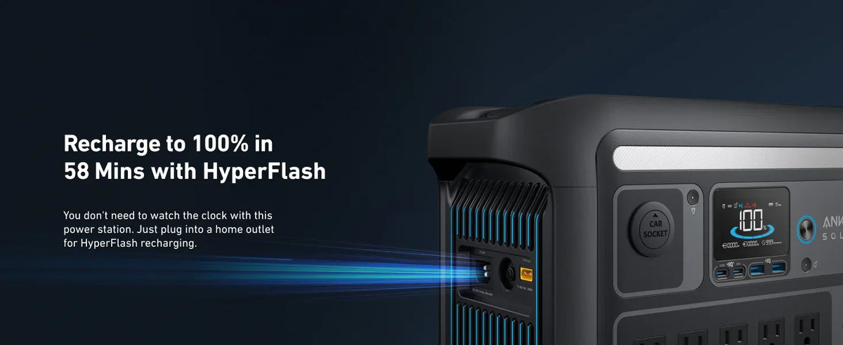 Anker SOLIX C800X Portable Power Station | 1,600W Power Output | 768Wh Battery Capacity