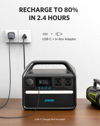 Anker SOLIX 536 Portable Power Station｜500W Power Output｜508Wh Battery Capacity