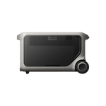 The Anker portable power station features a large, rectangular metallic body with a black front panel, side ventilation grilles, and a single big wheel—equipped with LiFePO₄ battery, its perfect for off-grid power needs.