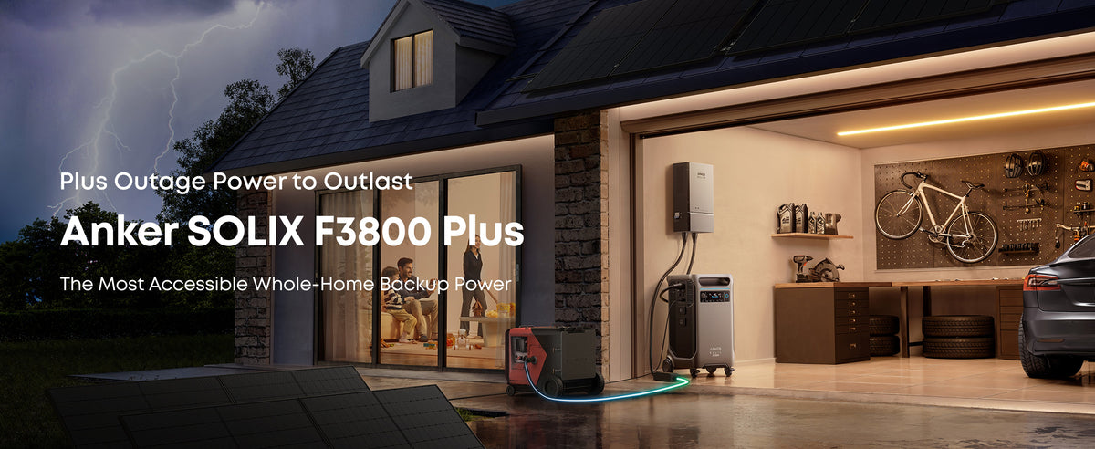 Anker SOLIX F3800 PLUS 6,000W 3.84kWh Portable Power Station + 440W Rigid Solar Panels