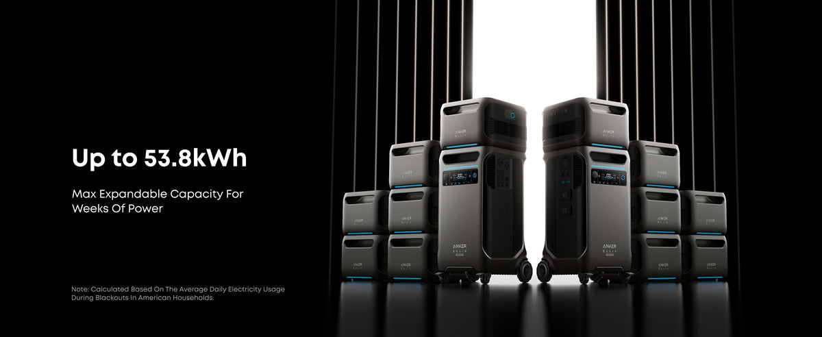 Anker SOLIX F3800 PLUS 6,000W 3.84kWh Portable Power Station + 440W Rigid Solar Panels