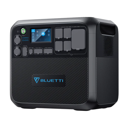 Bluetti AC200Max 2200W 2,048Wh Portable Power Station + 2 x 200W 12V Rigid Mono Solar Panels | Complete Solar Kit