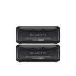 Two stacked Bluetti B300K battery modules in black, each labeled “B300K 2764.8Wh,” have power indicators and vented fronts—perfect for modular, seamless integration into your solar energy setup.