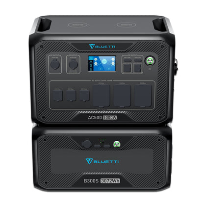 BLUETTI AC500 + B300S 5,000W Output Home Battery Backup