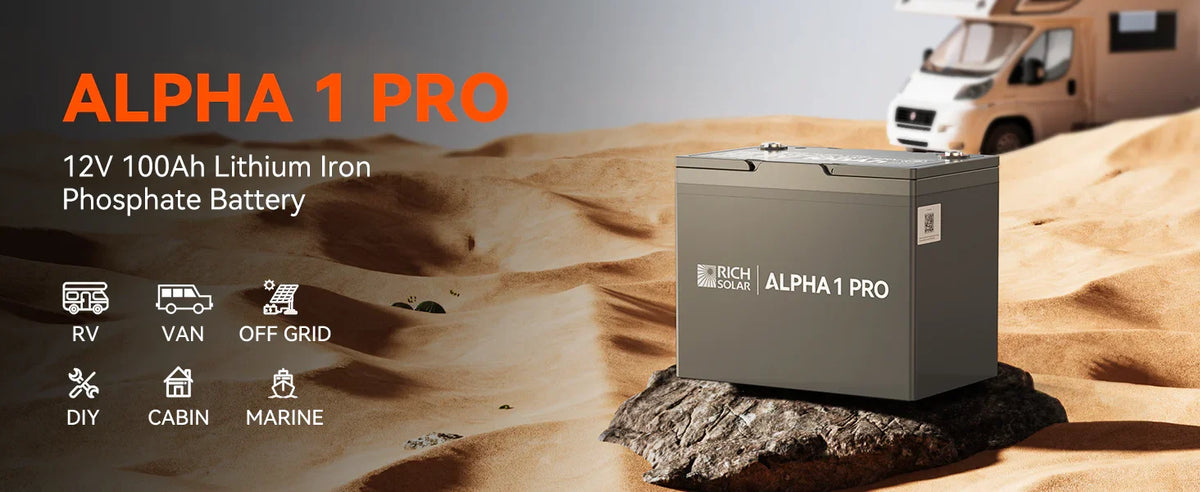 Rich Solar 12V 100Ah Lithium Battery | ALPHA 1 PRO