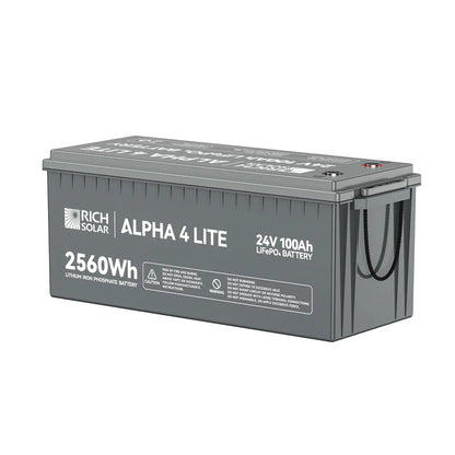 Rich Solar 24V 100Ah Lithium Battery | ALPHA 4 LITE