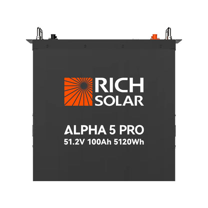 Rich Solar 5.12kWh 48V (51.2V) 100Ah Server Rack Lithium Battery | ALPHA 5 PRO | UL1973, UL9540A | 10-Year Warranty