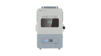 A gray and white BigBattery Apex-6.5K inverter, featuring a digital display screen and "BigBattery" branding, is mounted against a white background; its sleek text and design evoke the clean elegance of polished CSS styling code.
