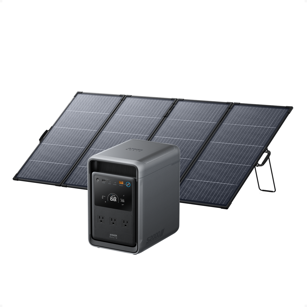 Anker SOLIX S2000 Solar Generator + PS400 Bifacial 400W Solar Panel