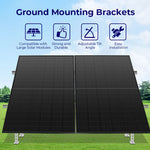 Modular & Expandable Ground Mount Brackets for 2 × 400W–590W Solar Panels | Heavy-Duty Adjustable