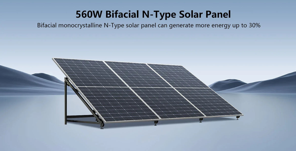 Sungold Power 560W 48V Bifacial N-Type Solar Panels Kit