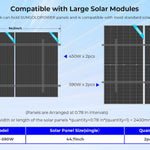 Modular & Expandable Ground Mount Brackets for 2 × 400W–590W Solar Panels | Heavy-Duty Adjustable