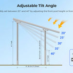 Modular & Expandable Ground Mount Brackets for 2 × 400W–590W Solar Panels | Heavy-Duty Adjustable