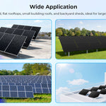 Modular & Expandable Ground Mount Brackets for 2 × 400W–590W Solar Panels | Heavy-Duty Adjustable