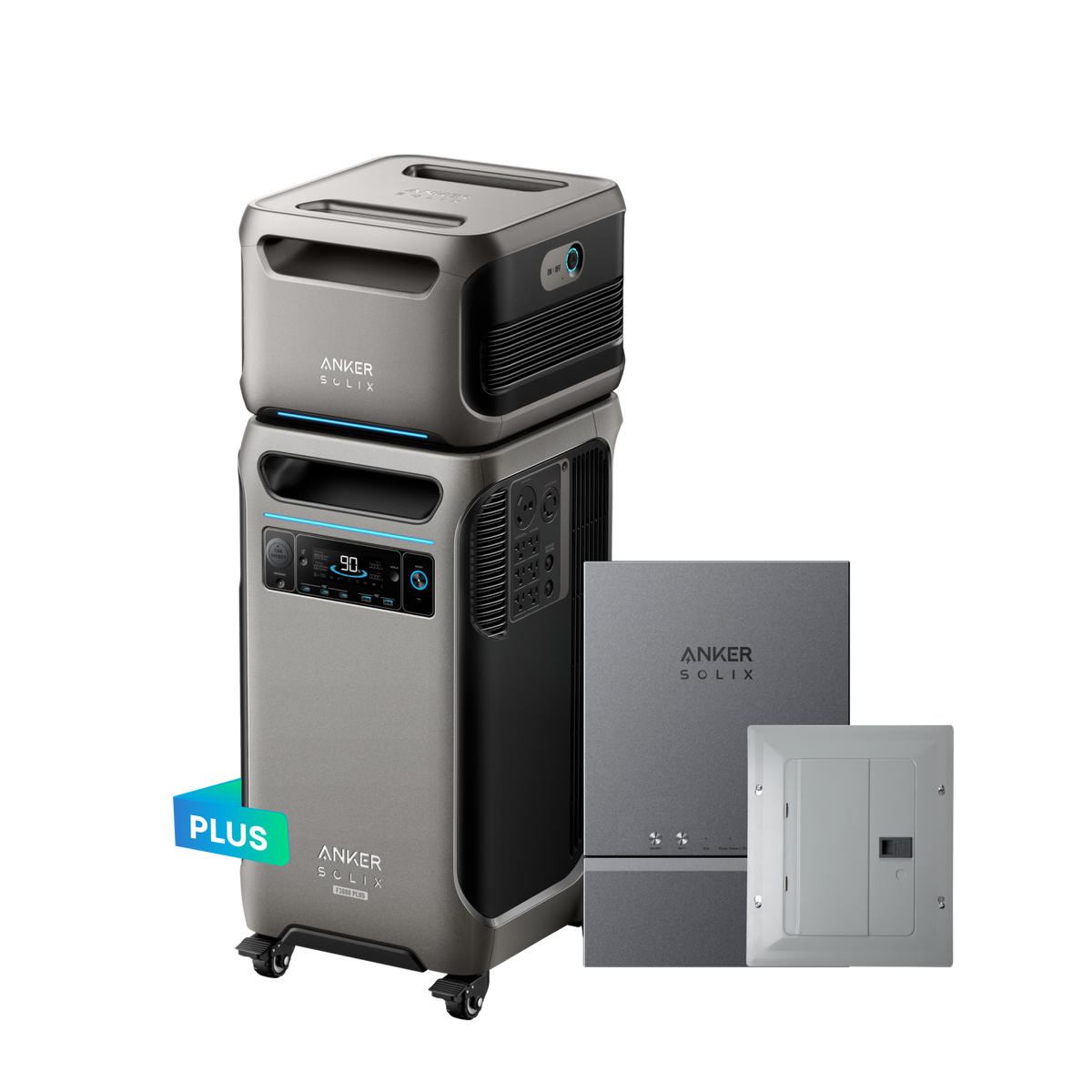 Anker SOLIX F3800 Plus + BP3800 Expansion Battery + Home Power Panel with Sub Panel