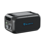 The Bluetti B230 portable power station features a black, textured exterior, carrying handle, control panel, and multiple ports—perfect for reliable solar power and energy on the go.