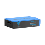 Rectangular Bluetti B4810 battery module with a blue and black casing, prominently labeled 51.2V 100Ah, featuring the Bluetti brand logo, certification marks, and multiple ports on the side—ideal for upgrading your solar generator or portable power station—displayed against a plain white background.