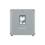 A square, silver Bluetti device with a textured surface features a central panel with three blue and white DC BREAKER switches and a round green ON/OFF button, designed for solar energy storage and reliable power control.