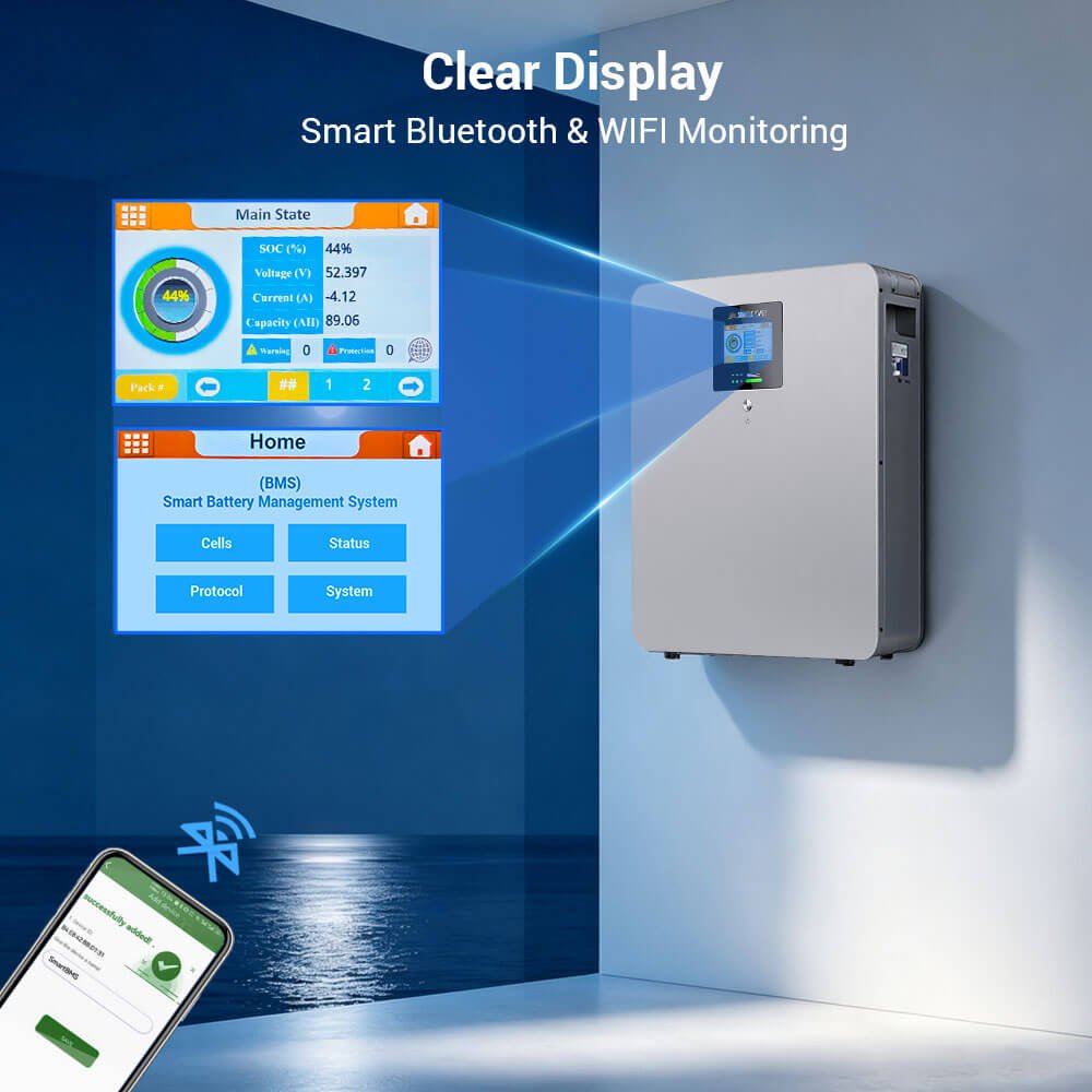 Sungold Power CoreX 5 Elite Wall-Mounted 48V 100Ah 5.12kWh LiFePO4 Residential Battery | Wi-Fi & Bluetooth