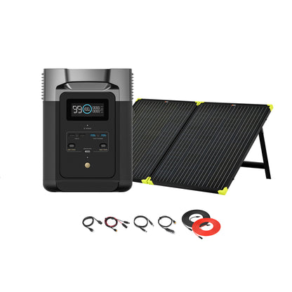 EcoFlow DELTA Max 2,400W 2,016Wh Portable Power Station + 200W Portable Solar Panels