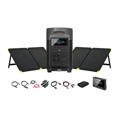 EcoFlow DELTA Pro 3600W 3.6kWh Portable Power Station +  12V Portable Solar Panels | Complete Portable Power Kit