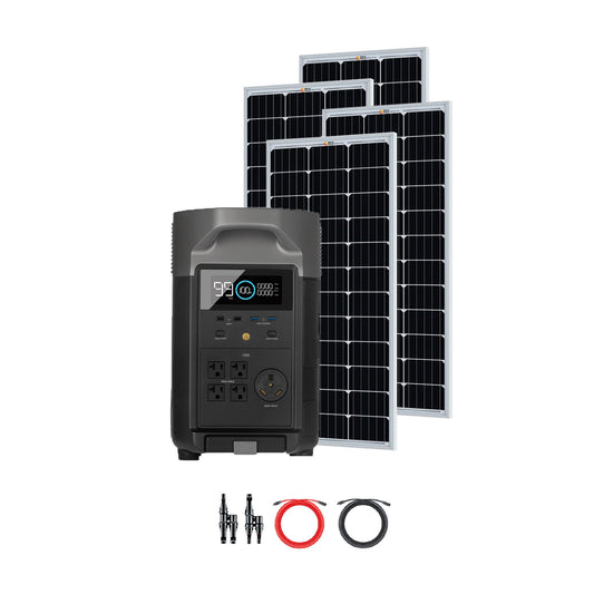 EcoFlow DELTA Pro 3600W 3.6kWh Portable Power Station + 400 Watts of Rigid Solar Panels