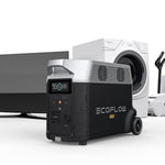 Total Solar Generator Kit 7,200W 21.6kWh + 2,680 Watts of Solar Panels | Ecoflow Delta Pro