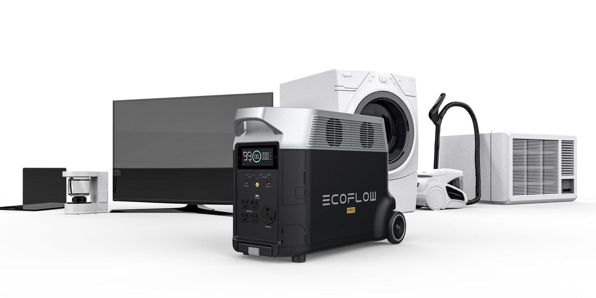 Total Solar Generator Kit 7,200W 21.6kWh + 2,680 Watts of Solar Panels | Ecoflow Delta Pro