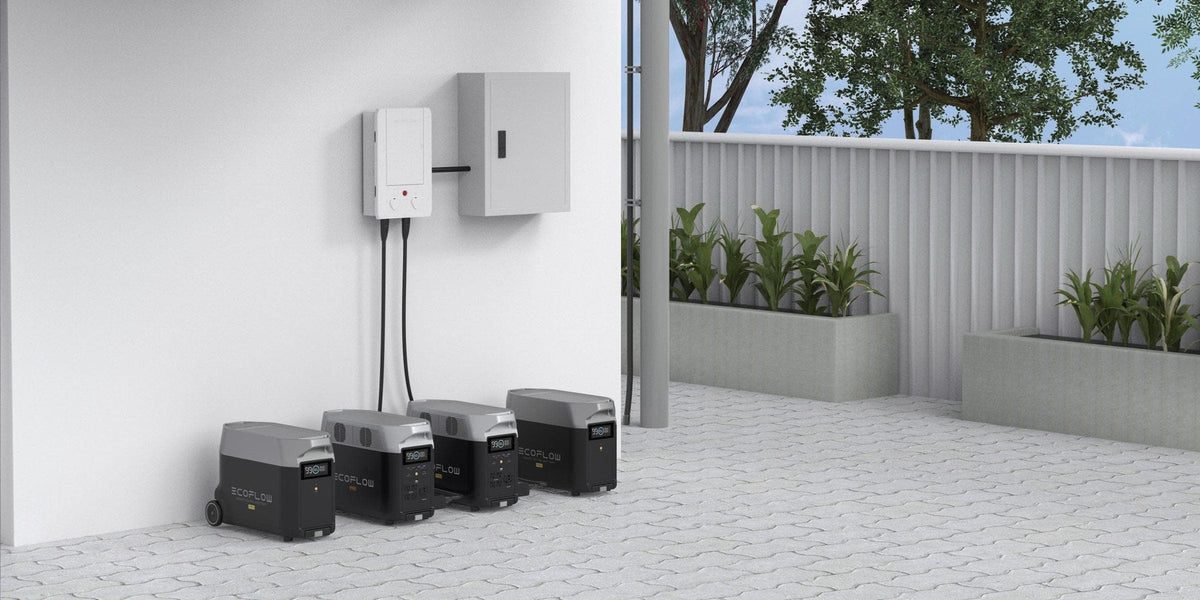 Ecoflow Delta Pro 7,200W 120/240V Output l 7,200wH Battery Backup l 6 x 200W 12V Mono Solar Panels Kit