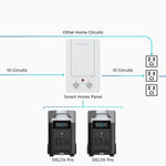 Ecoflow Delta Pro 7,200W 120/240V Output l 7,200wH Battery Backup l 6 x 200W 12V Mono Solar Panels Kit