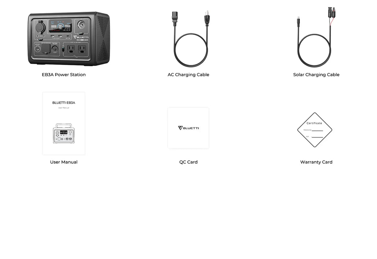 BLUETTI EB3A 600W 268Wh Portable Power Station