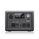 The Bluetti EB3A Portable Power Station features a LiFePO4 battery, LCD display, multiple AC/DC/USB ports, and user-friendly front control buttons for versatile portable power.