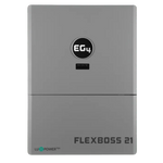 A gray rectangular device labeled EG4 on the front, featuring a sleek, modern card design with clean lines and a small screen. The EG4 logo is neatly positioned at the corner, while the text appears in an IBM Plex Sans font family, all set against a plain white background.