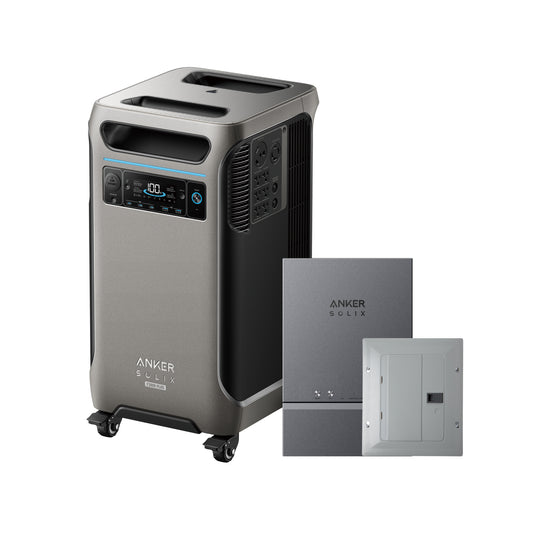Anker SOLIX F3800 PLUS 6,000W 3.84kWh Portable Power Station with Home Power Panel and Sub Panel