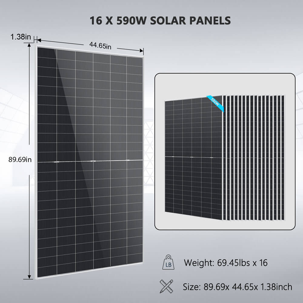 Sungold Power 12kW Off-Grid Solar Kit 48V 120/240V | 30.72kWh CoreX 5 Pro Lithium Battery | 16 x 590W Bifacial Solar Panels | FR-12K30CP