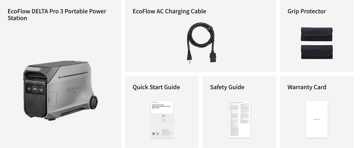 EcoFlow DELTA Pro 3 Portable Power Station 4,000W 4,096Wh + 12V Portable Solar Panels | Complete Portable Power Kit
