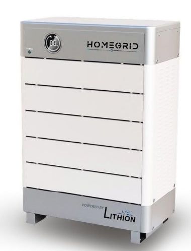 HomeGrid 5 Stack'd Series 48V 24kWh LFP Battery Bank