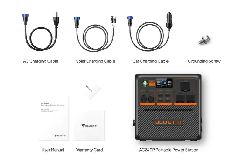 BLUETTI AC240P 2,400W 1,843Wh Portable Power Station