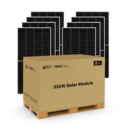 RICH SOLAR MEGA 335 Watt Monocrystalline Solar Panels | PALLETS ONLY