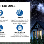NEXUS 48V 14.3kWH LiFePO4 Battery + EG4 6,000XP Inverter | Off-Grid Home Back-up System