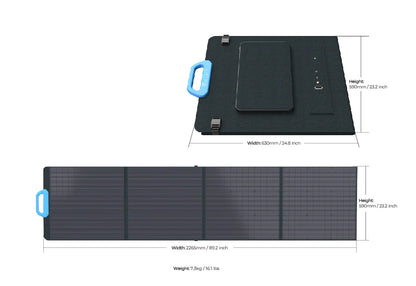 BLUETTI 200W Monocrystalline Portable Solar Panel