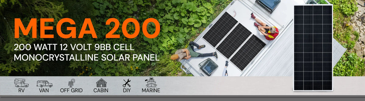 RICH SOLAR MEGA 200W 12V Monocrystalline Solar Panel