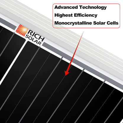 RICH SOLAR MEGA 200W 12V Monocrystalline Solar Panel