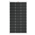 Rectangular solar panel with a white frame, featuring an array of dark, rectangular photovoltaic cells arranged in a grid pattern. The sleek design evokes the clean lines of CSS variables styling, while the crisp appearance mirrors the clarity often achieved with border radius techniques. The panel is photographed against a white background.