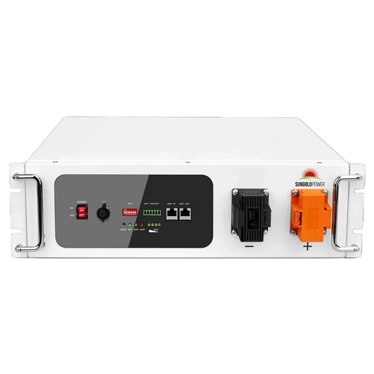 Sungold Power Server Rack 5,120Wh 48V 100Ah Lithium Battery Self‑Heating SGH48100T
