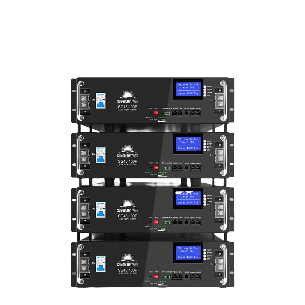 4 X SUNGOLD POWER 5,120WH 48V 100AH Server Rack LIFEPO4 Lithium Battery SG48100P