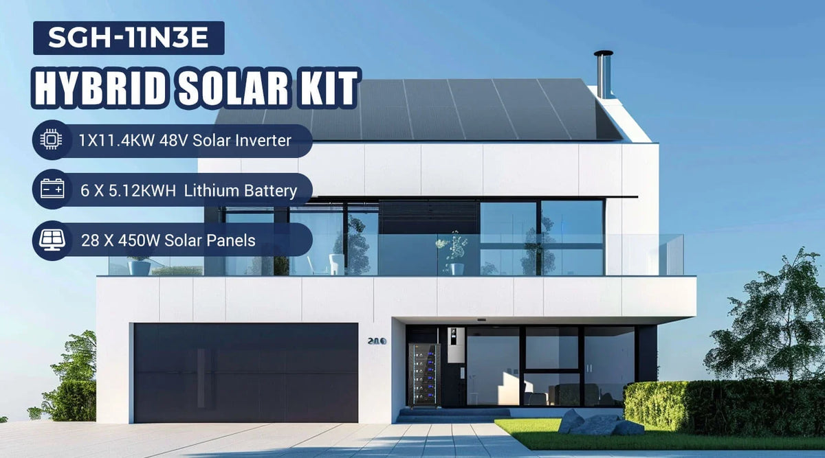 SUNGOLD POWER Hybrid Solar Kit 11.4KW 48V Split Phase With 450 Watt Solar Panel SGH-11N3E